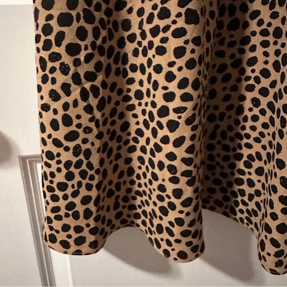 Gibson Latimer Beige Leopard Print Neck Tie Dress Women’s Size 6 EUC Classic - Picture 15 of 16